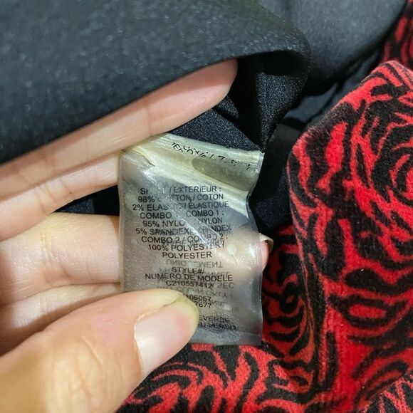 Alice & Olivia Red Rose Velvet Peplum Dress - Picture 7 of 9